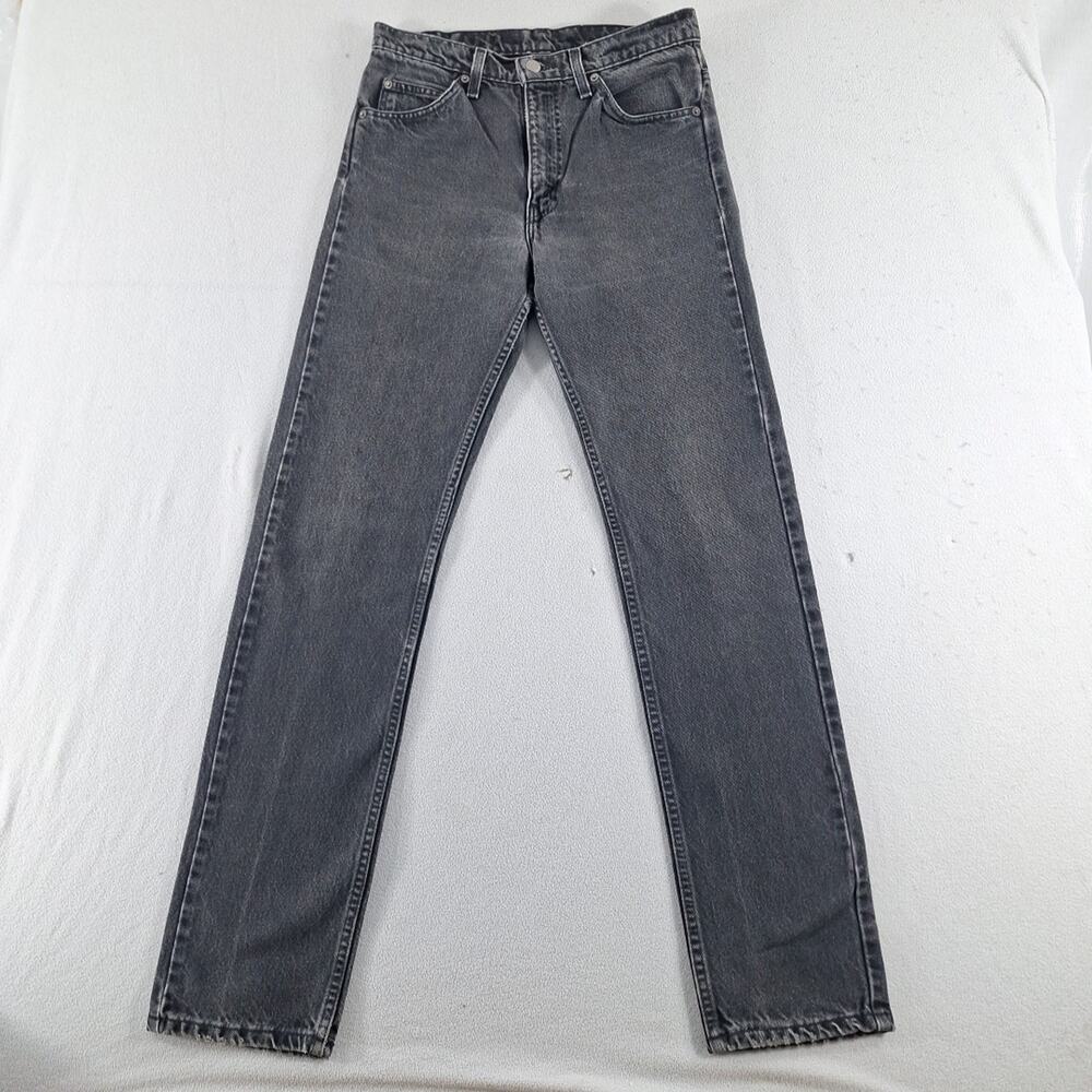 Levi's Men's 505 Straight Jeans - Washed Black